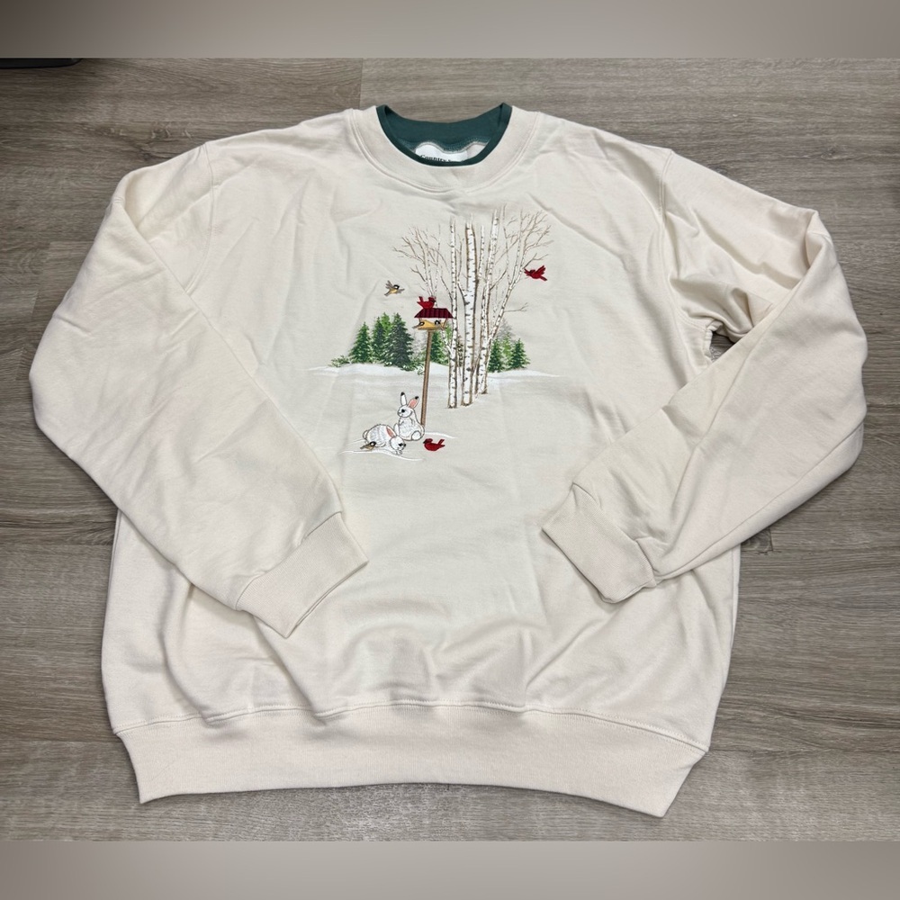 vintage embroidered crewneck sweatshirt by Country Store. Adorable!